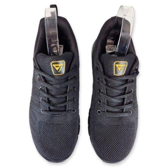 Jarlif Women's Sneakers Black Sz9 Lace Up Cushioned Insole Running Non Slip - Picture 4 of 10